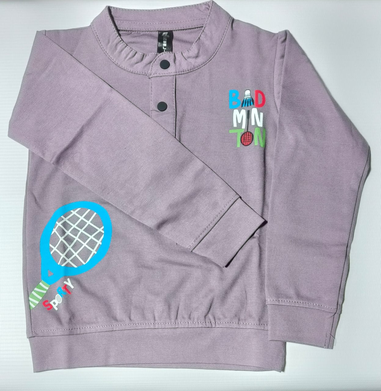 Boys and Girls Premium Front and Back Printed Y Neck Full-Sleeve T-shirts(Pack of 2 - Blue & Lavender)