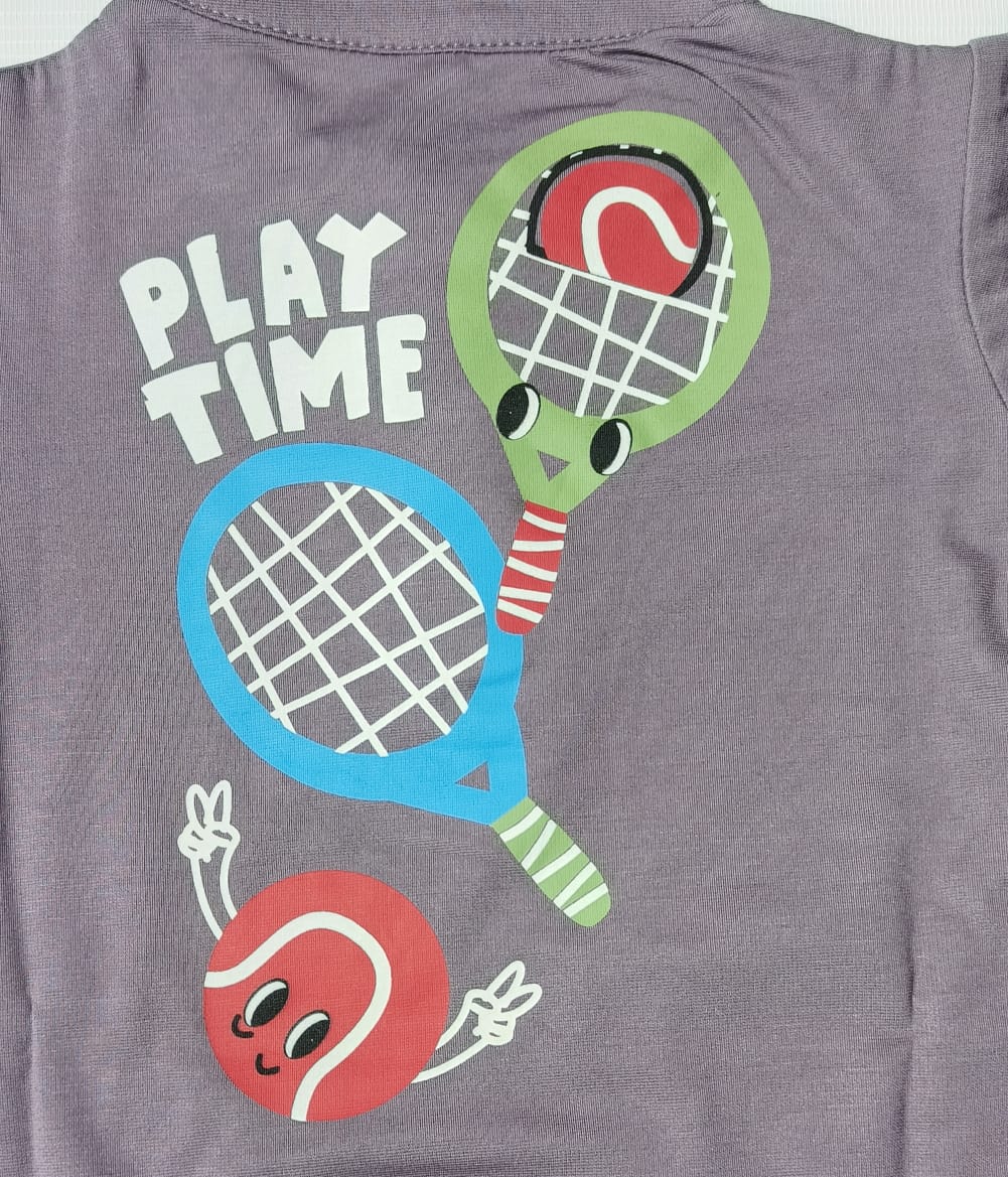 Boys and Girls Premium Front and Back Printed Y Neck Full-Sleeve T-shirts(Pack of 2 - Blue & Lavender)