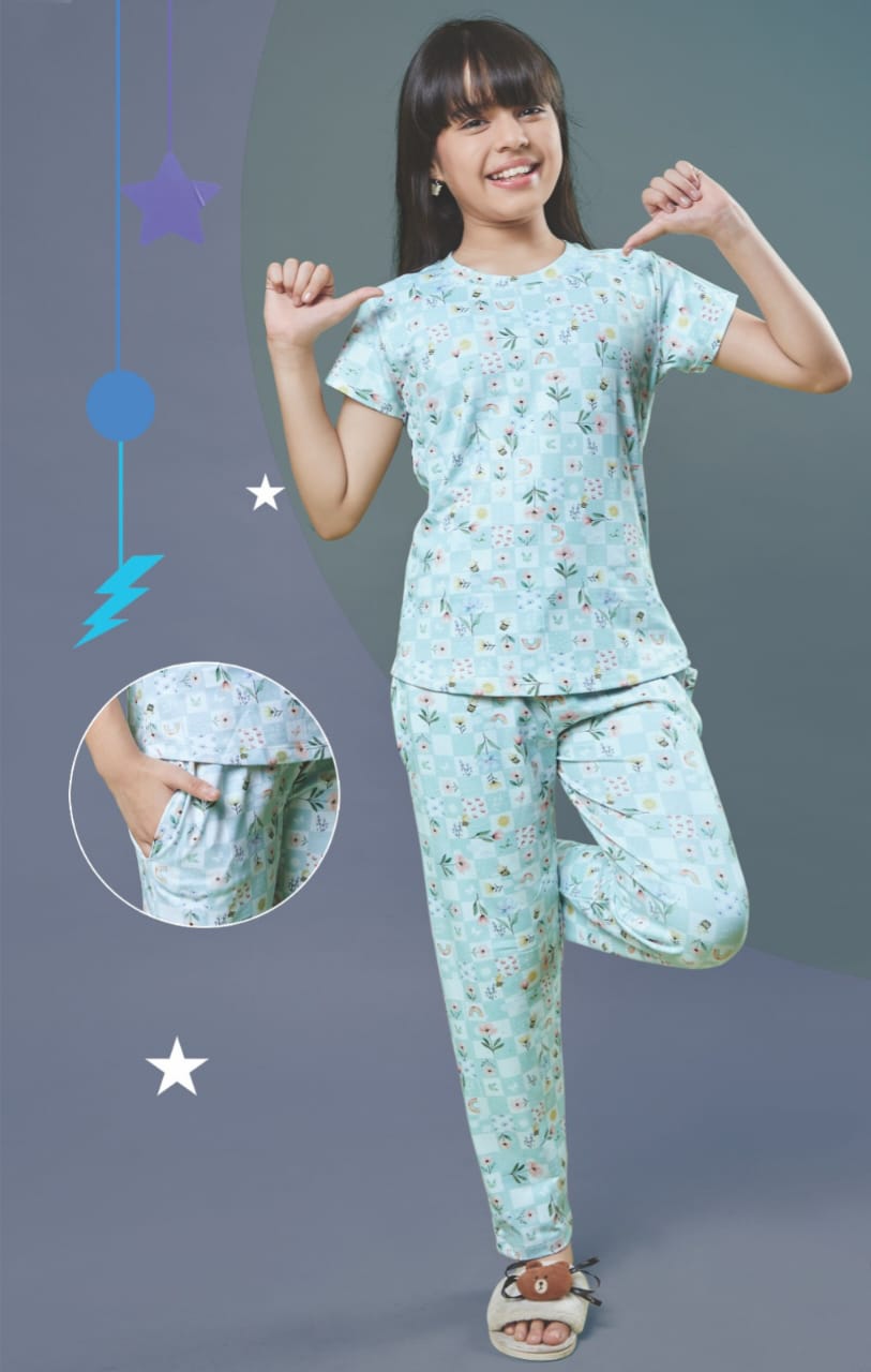 Girls Digital Looper All Over Print (Co-Ord Set) with Side Pockets