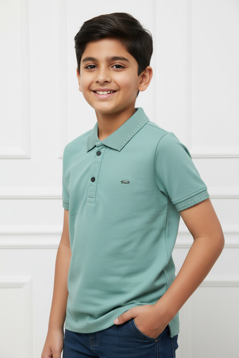 Boys Premium Polo Half Sleeves Regular Fit T-Shirt