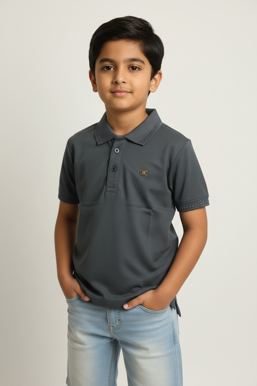 Boys Premium Polo Half Sleeves Regular Fit T-Shirt