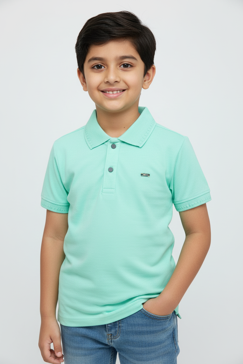 Boys Premium Polo Half Sleeves Regular Fit T-Shirt