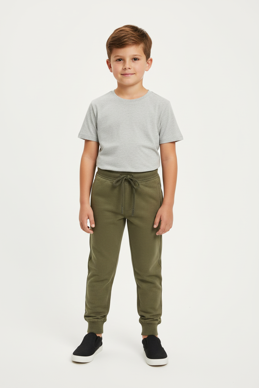 Boys Solid Regular Fit Joggers Track Pant