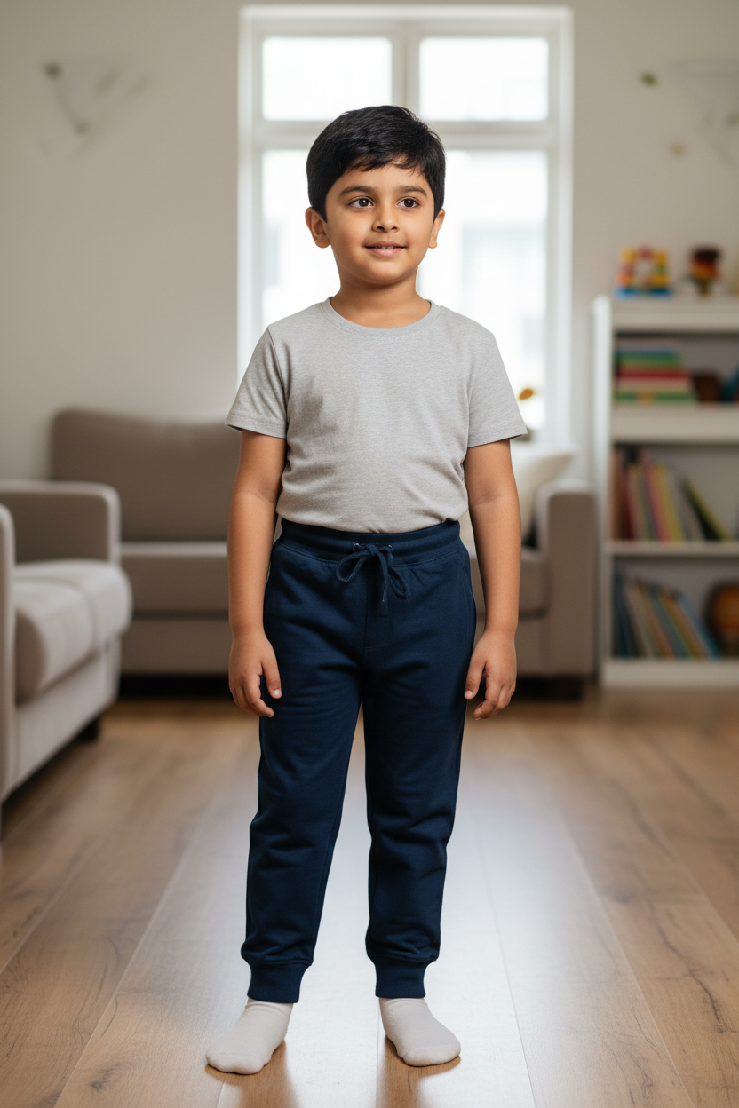 Boys Solid Regular Fit Joggers Track Pant