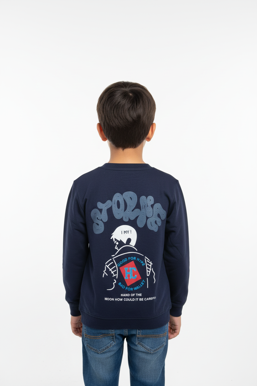 Boys Full Sleeves Regular Fit Cotton T-Shirts(Pack of 2 - Yellow & Navyblue)