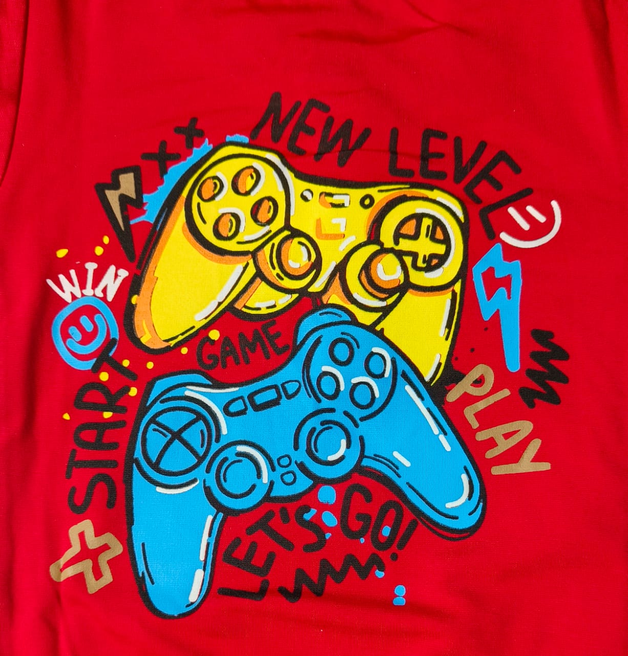 Boys and Girls Premium Front and Back Printed Y Neck Full-Sleeve T-shirt