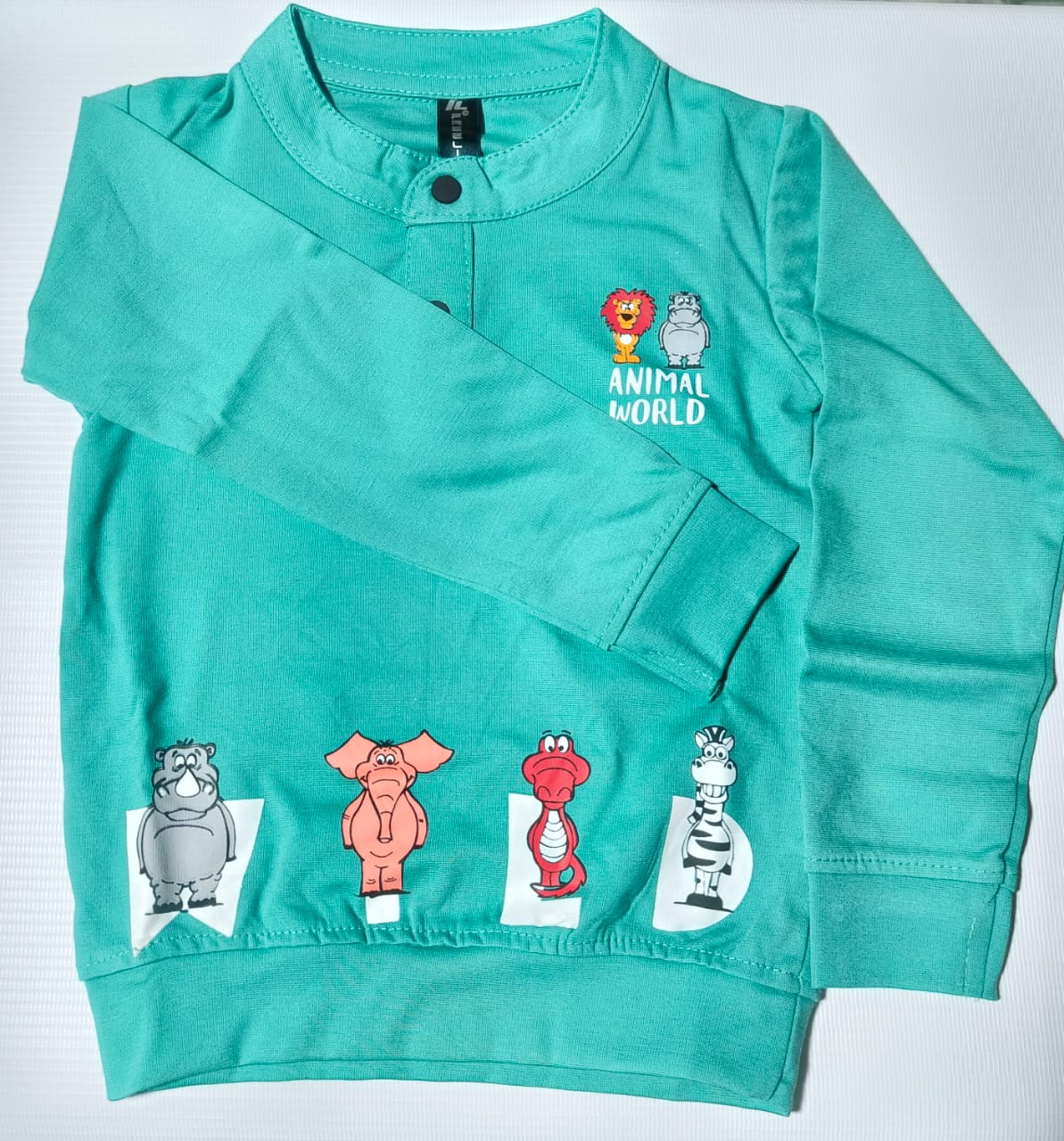 Boys and Girls Premium Front and Back Printed Y Neck Full-Sleeve T-shirts(Pack of 2 - Red & Blue)