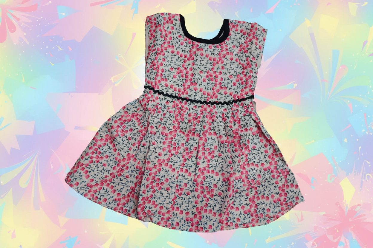 Baby Girl Floral print Frock - Knee Length Fit